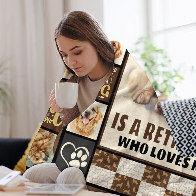 Golden Retriever Dog Print Blanket Best Dog Pet Animal Throw Blankets - Image 5