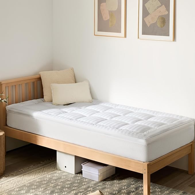 Pillow Top Thick Mattress Topper Twin XL by SoftandLofty