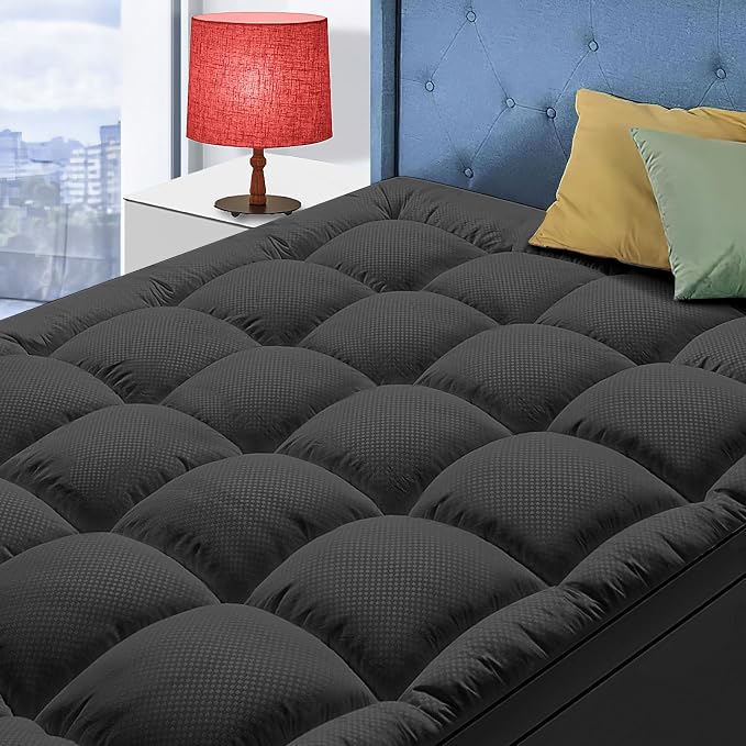 Queen Size Mattress Topper for Back Pain, Cooling Extra Thick Mattress Pad Cover by MATBEBY