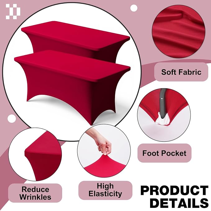 Trlyc 2 Pack 4FT Spandex Table Cloth - Image 4