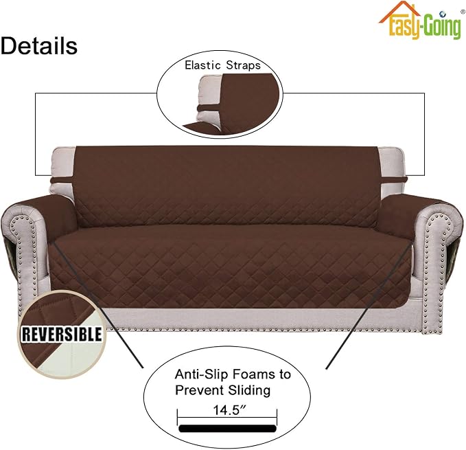 Easy-Going Chair Sofa Slipcover Reversible Sofa Cover Water Resistant Couch - Image 3