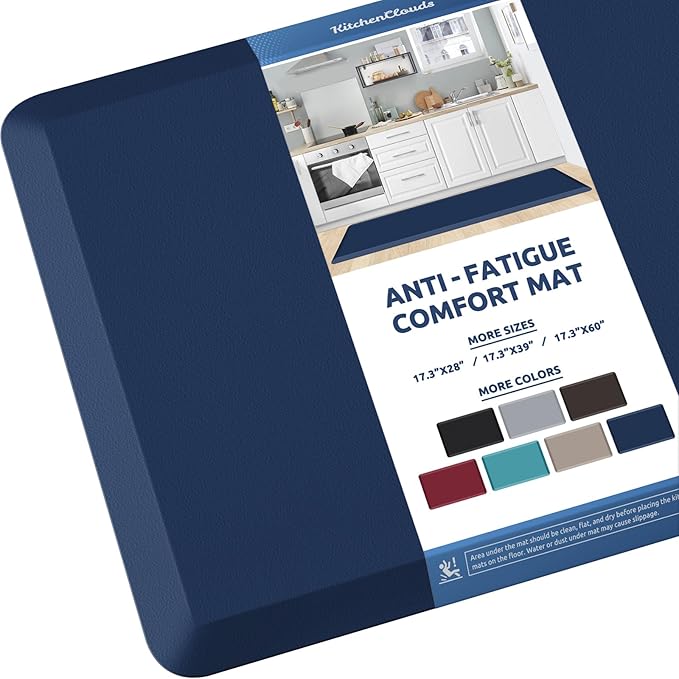 KitchenClouds Kitchen Mat Cushioned Anti Fatigue Kitchen Rug 17.3"x60" by KitchenClouds