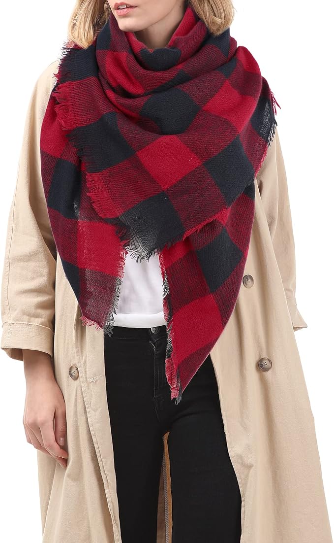 American Trends Women's Cozy Warm Winter Fall Blanket Scarf Stylish Soft Chunky - Image 2