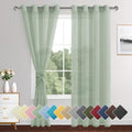 XWZO Sheer Curtains for Bedroom, Light & Airy, Grommet Top Light Filtering by XWZO