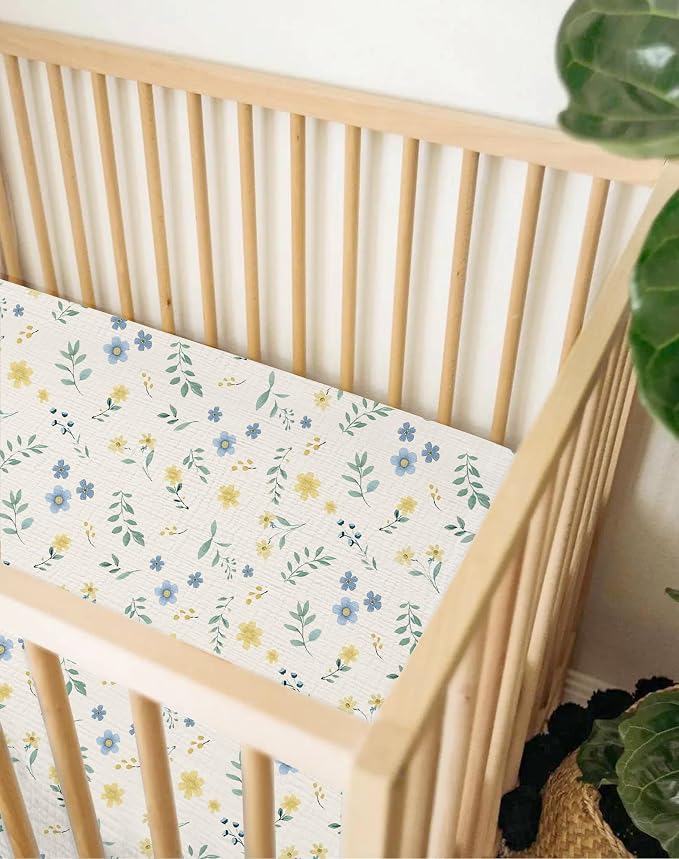 Muslin Bedside Bassinet Sheets 2 Pack, 33x20 Fitted Ultra Soft & Breathable - Image 6