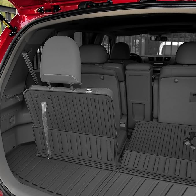 Custom for 2008-2013 Toyota Highlander Cargo Mats Trunk Liner and 3rd Rear Seat - Image 3