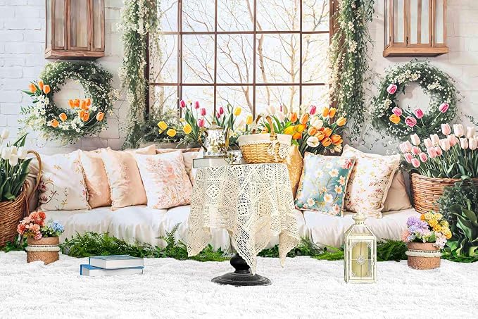 Kate Photography Floor Mats Super Soft PV Fur Rug Fluffy White Plush Area Carpet - Image 6