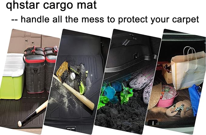 All Weather Rear Cargo Liners Trunk Tray Mats Custom Fit in Upper Deck - Image 5