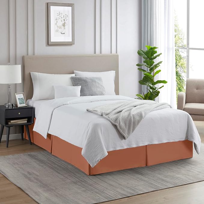 Nestl Rust Twin XL Bed Skirt - Image 4