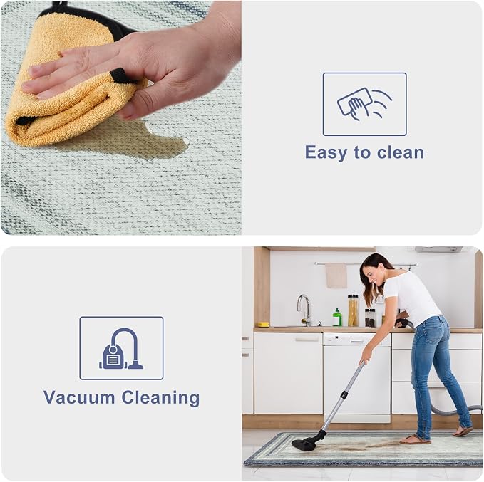KIMODE Anti Fatigue Kitchen Mat 2PCS, Non-Skid Waterproof Kitchen Rugs - Image 5