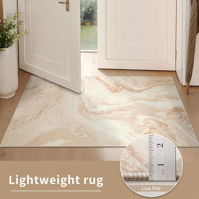 Ciicool Abstract Area Rug Indoor, 5x7 Washable Entryway Rug, Modern Soft Throw - Image 5