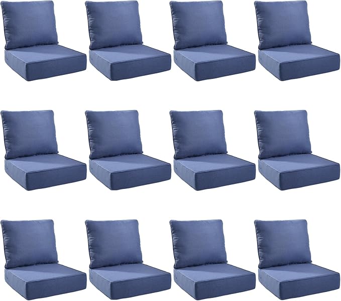Outdoor Cushion Set for Furniture Patio Furniture, UV Resistant, Water Resistant by PLANNTONNEO
