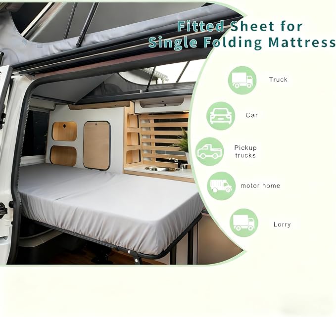 Fitted Sheets 25x70 Inches, 1 Pack Super Soft Microfiber Cot Size Sheet Set - Image 3