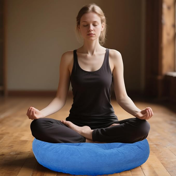 Meditation Floor Pillow Set of 2, Round Large Pillows Seating - Image 5