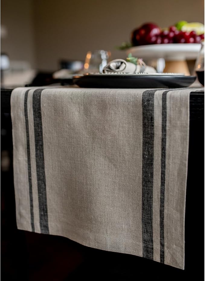 Solino Home Linen Table Runner 120 Inches Long - Image 2