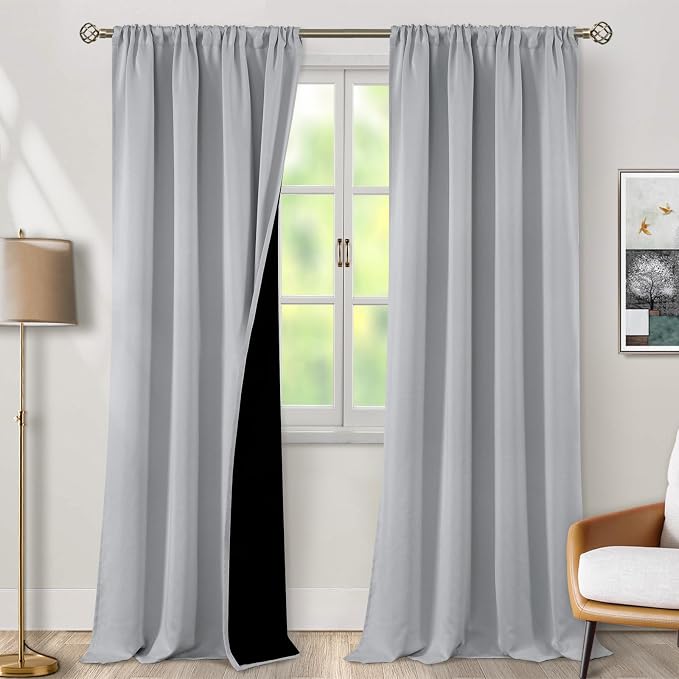 BGment Full Blackout Living Room Curtains, Extra Long Thermal Insulated 100% by BGment