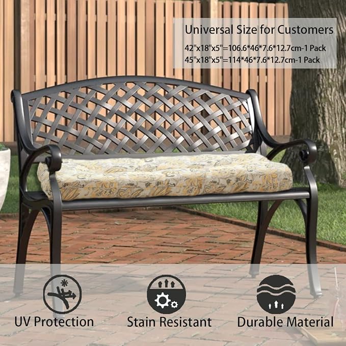FUNHOME Outdoor Bench Cushion 48 x18 inch - Image 7