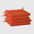 WestinTrends Solace Outdoor Patio Kitchen Dining Chair Square Seat Cushions Set by WestinTrends