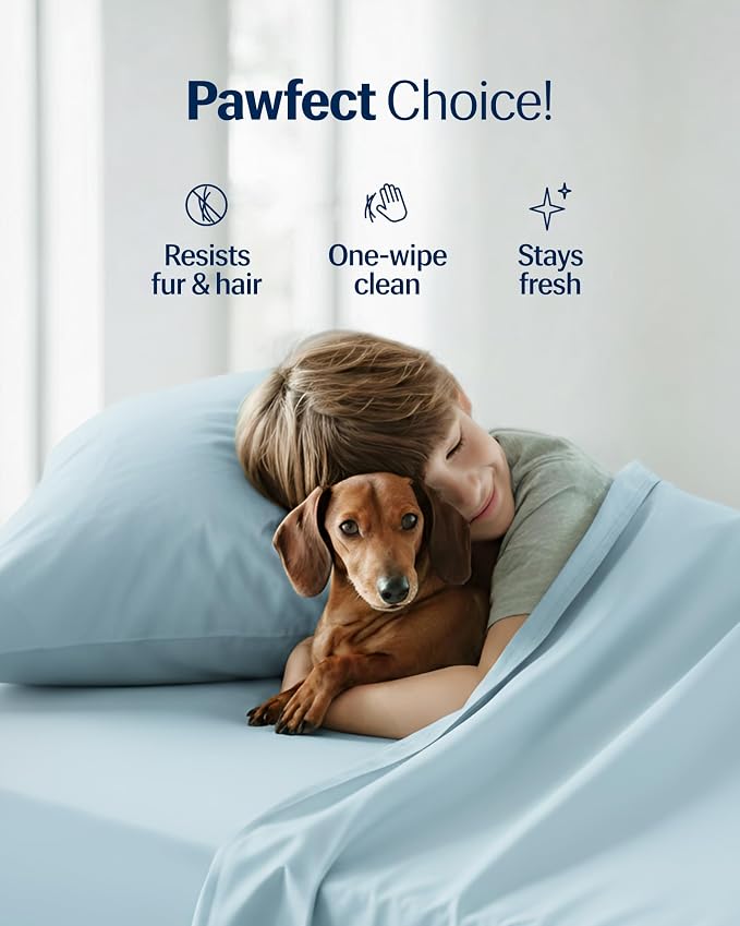 REST® Evercool®+ Starter Sheet Set, TwinXL Light Blue, Breathable Bed Sheets - Image 9