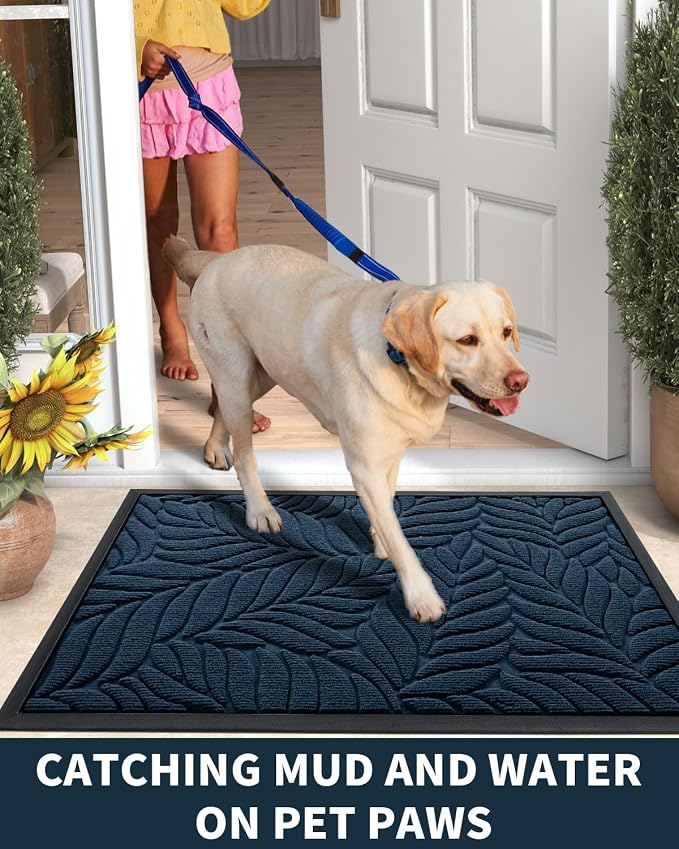 Yimobra Front Door Mat Outdoor Indoor, 29.5x17 All-Season Waterproof Door Mat - Image 5