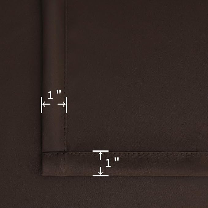 BGment Brown Blackout Curtains 48 Inches Long - Image 5