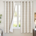 Linen Blackout Curtains 63 Inches Long by Lajode