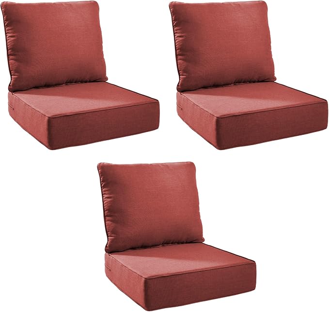 Outdoor Cushion Set for Furniture Patio Furniture, UV Resistant, Water Resistant by PLANNTONNEO