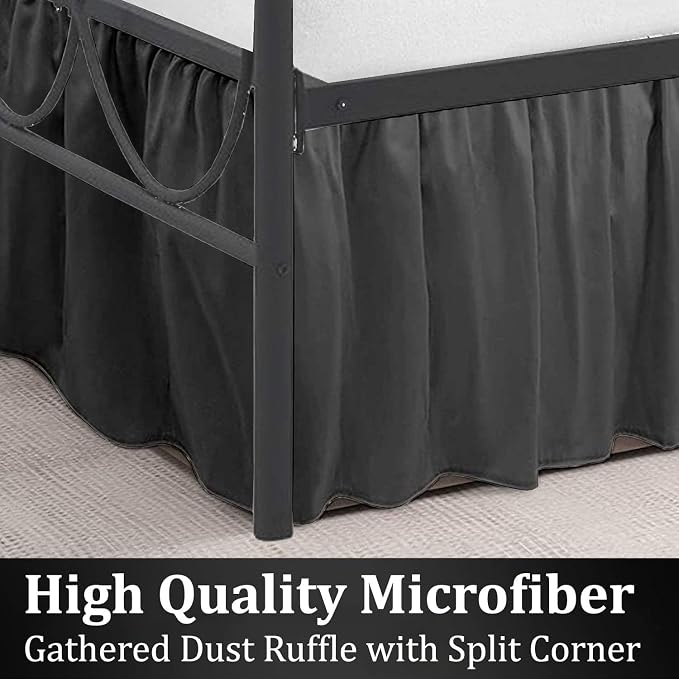 SKY BEDDINGS - Queen Size Ruffled Bed Skirt - 16 Inch Drop Dust Ruffle Bed - Image 4
