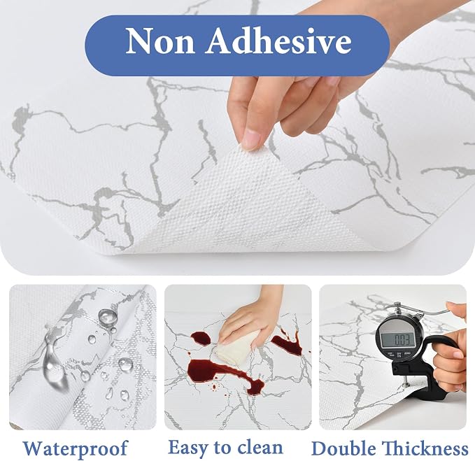 Drawer and Shelf Liner for Kitchen Cabinet: 23.6 in X 20 Ft Non Slip Waterproof - Image 6