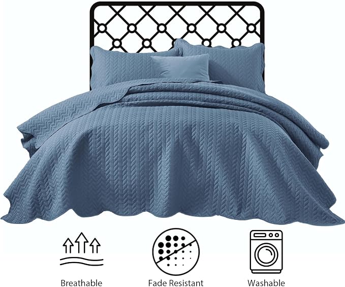 IR Imperial Rooms California King Quilt Bedding Set Size + 2 Pillow Shams - Image 7