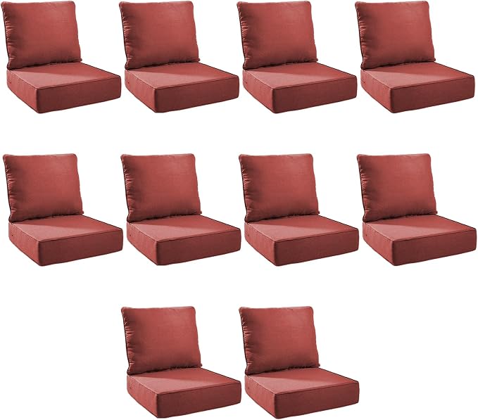 Outdoor Cushion Set for Furniture Patio Furniture, UV Resistant, Water Resistant by PLANNTONNEO