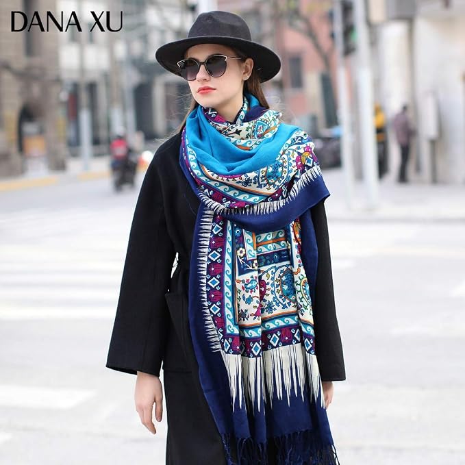 DANA XU 100% Merino Wool Pashmina Shawl - Image 8