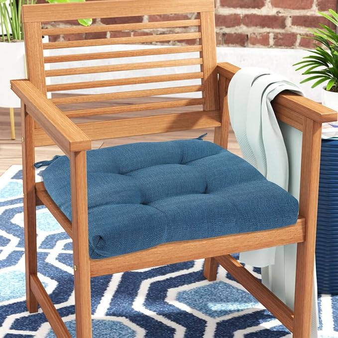 FUNHOME Outdoor Chair Cushions 19 x19 Inch, Water Resistant Tufted Seat - Image 5