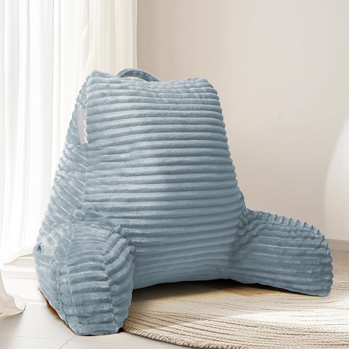Hearth & Harbor Reading Pillow for Bed Adult – Back Pillow for Sitting in Bed by HearthHarbor