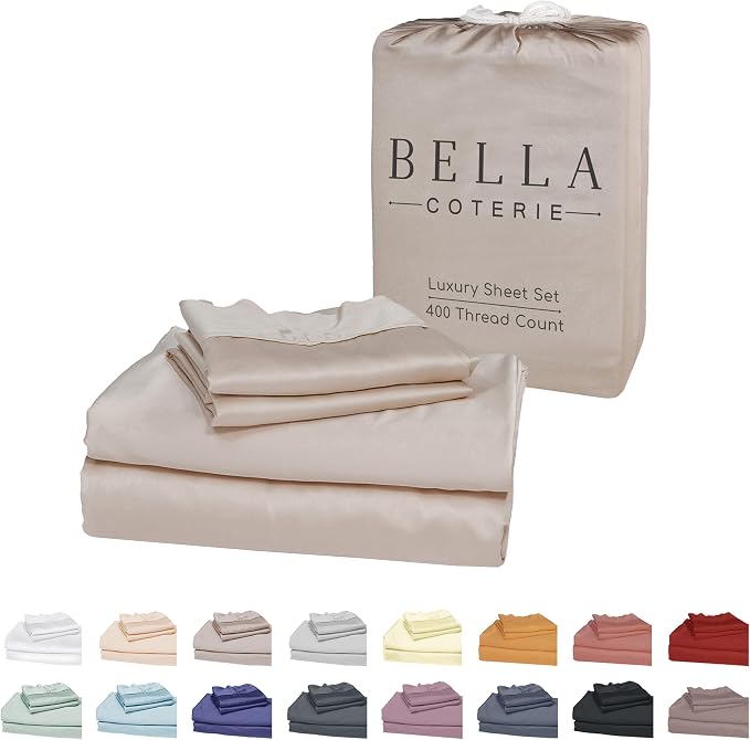 Bella Coterie Luxury Bamboo Viscose Full Size Sheet Set | 100% Organically by BC