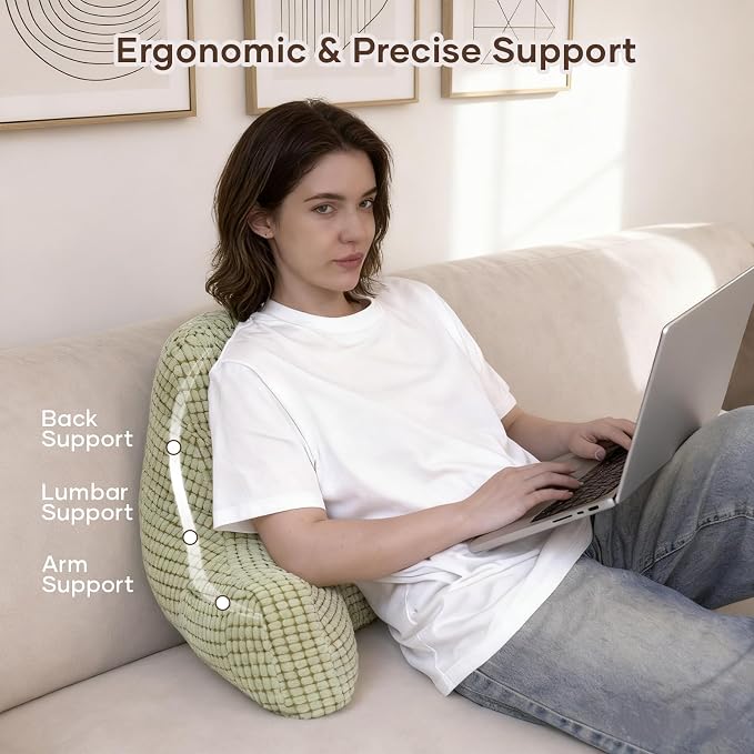 NOONTIDE Reading Pillow with Top Handle, Uniquely Designed Soft Fabric - Image 2