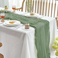 IVAPUPU 6 Pcs Cheesecloth Table Runner - 10ft Sage Green Boho Gauze Cheese by IVAPUPU