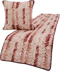 The HomeCentric King/Queen/Twin Maroon & Ivory Designer Queen 74"x18" Bed Runner by TheHomeCentric