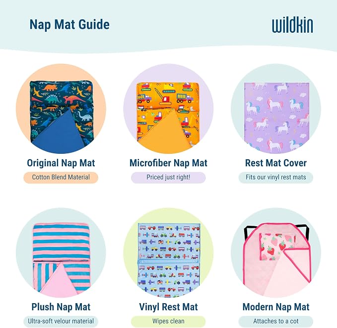 Wildkin 43-inch Kids Nap Mat – Soft Microfiber Toddler Sleeping Mat - Image 6