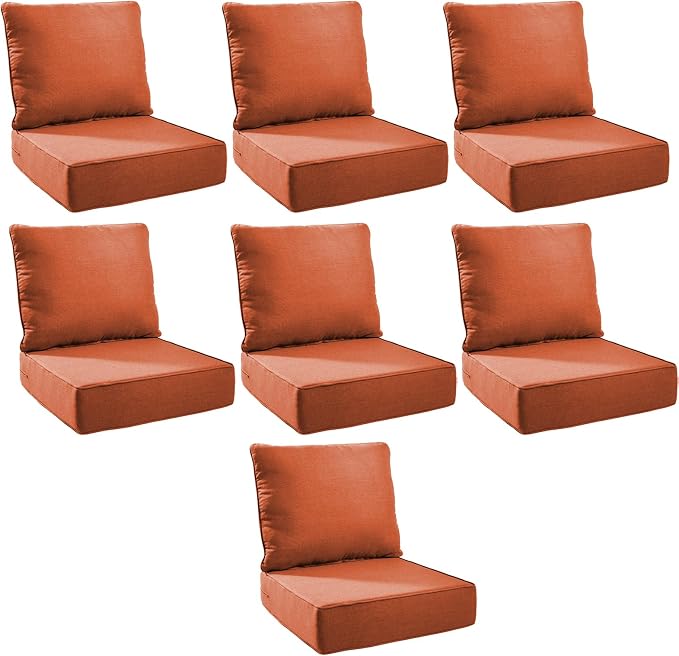 Outdoor Cushion Set for Furniture Patio Furniture, UV Resistant, Water Resistant by PLANNTONNEO