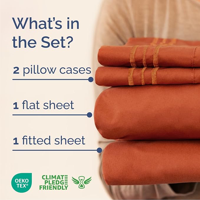 Queen Size 4 Piece Sheet Set - Image 2