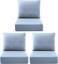 Luxury Outdoor Seat Cushion Set-22 x 24 x 6 Inch Outdoor Chair Cushions by NatureComfyOutdoorFurniture