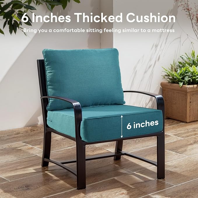 6" Thicker Outdoor Chair Cushions Set- 24" *24" *6" Waterproof Patio Furniture - Image 3