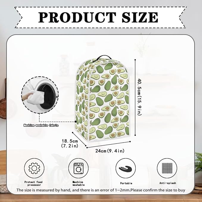 Green Avocado Blender Dust Cover, Anti Fingerprint Polyester Stand Mixer or - Image 6