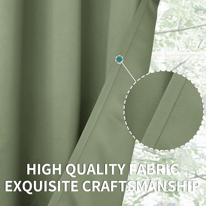BGment Olive Green Blackout Curtains - Image 6