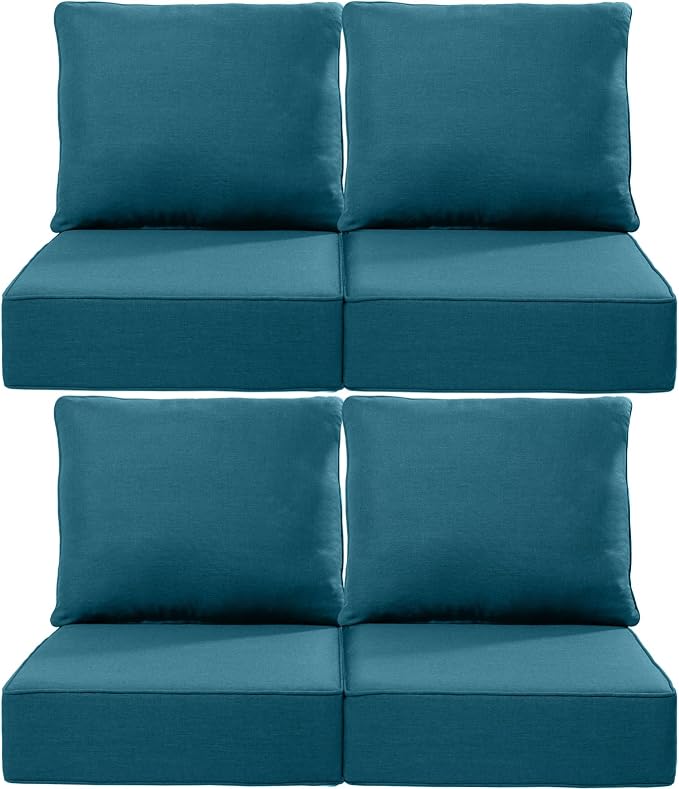Luxury 24x24x6 Inch Outdoor Chair Cushions Set of 4 by ACTREST