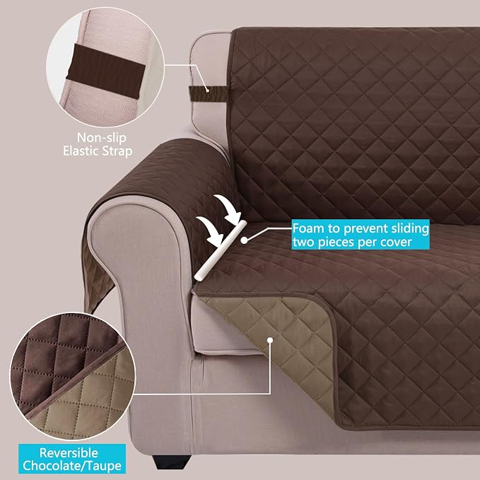 U-NICE HOME Large Sofa Cover Reversible Couch Cover - Image 3