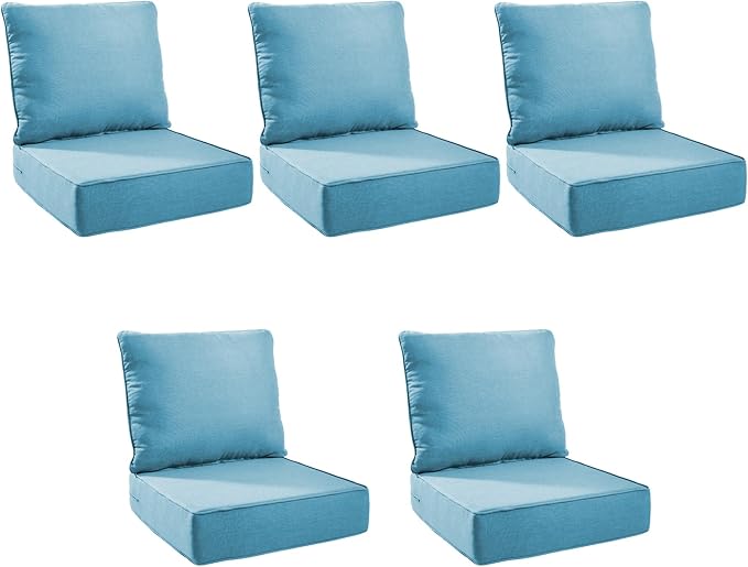 Outdoor Cushion Set for Furniture Patio Furniture, UV Resistant, Water Resistant by PLANNTONNEO