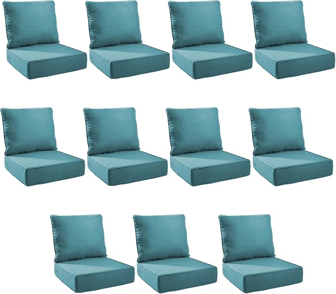 Outdoor Cushion Set for Furniture Patio Furniture, UV Resistant, Water Resistant by PLANNTONNEO