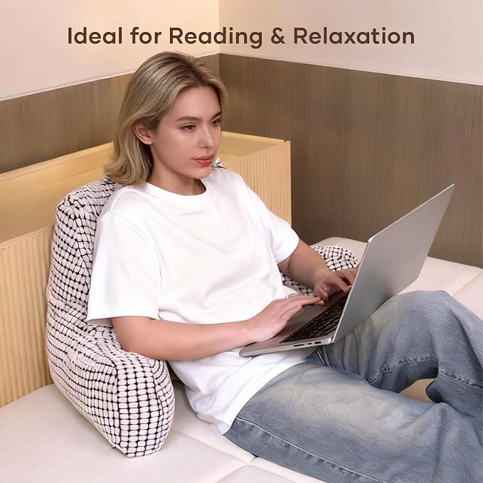 NOONTIDE Reading Pillow with Top Handle, Uniquely Designed Soft Fabric - Image 6